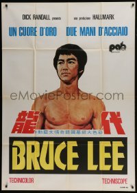 5a905 REAL BRUCE LEE Italian 1p 1973 Hong Kong kung fu documentary, different image of the legend!