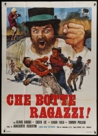 5a908 RETURN OF SHANGHAI JOE Italian 1p 1974 Klaus Kinski, Cheen Lie, wacky spaghetti western art!