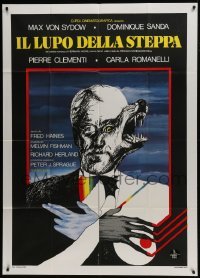 5a940 STEPPENWOLF Italian 1p 1974 Max Von Sydow, for madmen only, really cool psychedelic artwork!