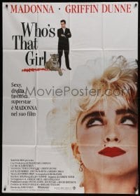 5a986 WHO'S THAT GIRL Italian 1p 1987 great portrait of young rebellious Madonna, Griffin Dunne