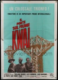 5a305 BRIDGE ON THE RIVER KWAI Italian 2p R1970s William Holden, Alec Guinness, David Lean classic