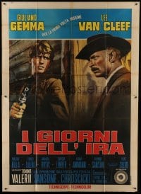 5a327 DAY OF ANGER Italian 2p 1967 close up of Lee Van Cleef & Giuliano Gemma, spaghetti western!