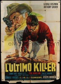5a335 DJANGO THE LAST KILLER Italian 2p 1967 great spaghetti western art by G. Di Stefano!