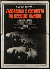 5a380 KILLER MUST STRIKE AGAIN Italian 2p 1975 cool close up montage of scared Femi Benussi!