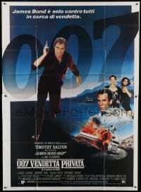 5a388 LICENCE TO KILL Italian 2p 1989 Timothy Dalton as James Bond, he's out for revenge!