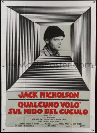 5a405 ONE FLEW OVER THE CUCKOO'S NEST Italian 2p 1976 Nicholson, Milos Forman classic, different!