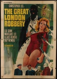 5a414 PSYCHO-CIRCUS export Italian 2p 1968 murderer & knife thrower assistant, Great London Robbery!