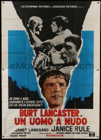 5a445 SWIMMER Italian 2p 1968 Burt Lancaster, directed by Frank Perry, cool different image!