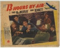 5b519 13 HOURS BY AIR LC 1936 Joan Bennett & cast watch Fred MacMurray taking gun from Alan Baxter!