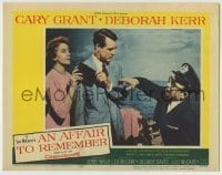 5b528 AFFAIR TO REMEMBER LC #7 1957 Cary Grant & Deborah Kerr take negative from photographer!