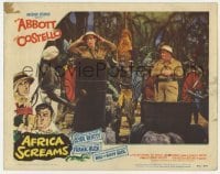 5b529 AFRICA SCREAMS LC #6 1949 Bud Abbott & Lou Costello about to be cooked by African cannibals!
