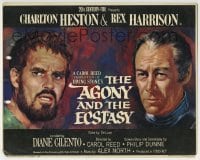 5b015 AGONY & THE ECSTASY roadshow TC 1965 Terpning art of Charlton Heston & Rex Harrison, rare!