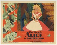 5b534 ALICE IN WONDERLAND LC #7 1951 Walt Disney cartoon classic, best close up of Alice!