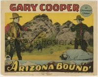 5b540 ARIZONA BOUND LC 1927 cowboy points at young Gary Cooper standing over sleeping Betty Jewell!