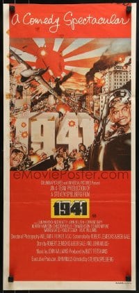 5c539 1941 Aust daybill 1979 Spielberg, art of John Belushi, Dan Aykroyd & cast by McMacken!