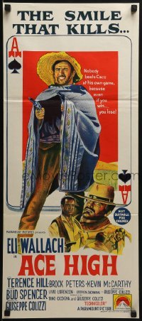 5c545 ACE HIGH Aust daybill 1969 i Quattro dell'Ave Maria, Eli Wallach, Terence Hill, spaghetti western!