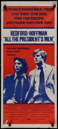 5c547 ALL THE PRESIDENT'S MEN Aust daybill 1976 Hoffman & Robert Redford as Woodward & Bernstein!