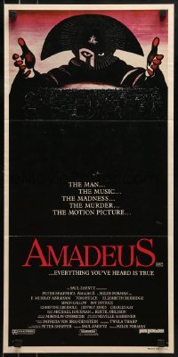 5c548 AMADEUS Aust daybill 1985 Milos Foreman, Mozart biography, winner of 8 Academy Awards!