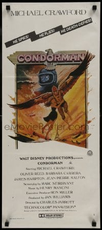 5c620 CONDORMAN Aust daybill 1981 winged hero Michael Crawford, Disney, wild different artwork!