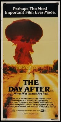 5c632 DAY AFTER Aust daybill 1984 nuclear holocaust, wild art of mushroom cloud!