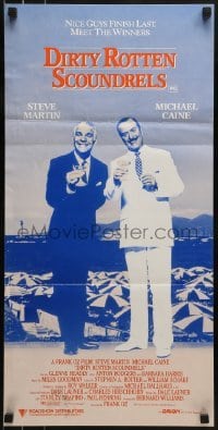 5c645 DIRTY ROTTEN SCOUNDRELS Aust daybill 1988 wacky Steve Martin & Michael Caine, directed by Frank Oz!