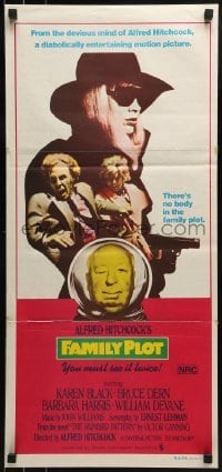 5c664 FAMILY PLOT Aust daybill 1976 from the mind of devious Alfred Hitchcock, Karen Black!