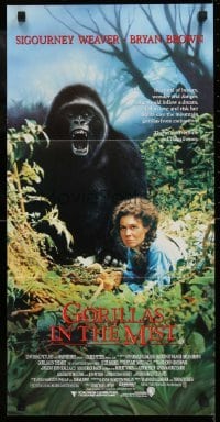5c692 GORILLAS IN THE MIST Aust daybill 1988 Sigourney Weaver as Dian Fossey in the jungle!