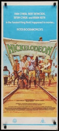 5c801 NICKELODEON Aust daybill 1976 Ryan O'Neal, Burt Reynolds, Tatum O'Neal, Brian Keith!