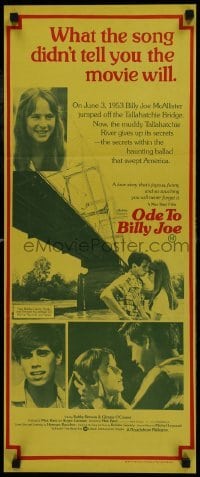 5c815 ODE TO BILLY JOE Aust daybill 1976 Robby Benson & Glynnis O'Connor, based on Gentry song!