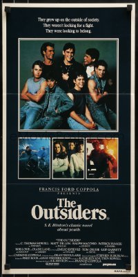 5c830 OUTSIDERS Aust daybill 1982 Coppola, S.E. Hinton, Howell, Dillon, Macchio, Swayze, Lowe!