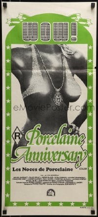 5c857 PORCELAIN ANNIVERSARY Aust daybill 1975 Les noces de porcelaine, cool image of sexy woman!
