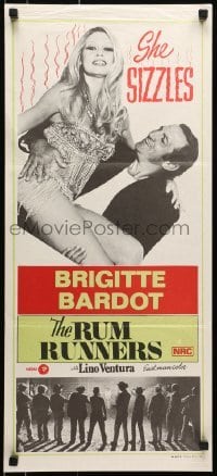5c877 RUM RUNNERS Aust daybill 1971 Boulevard du rhum, sexy Brigitte Bardot sizzles!