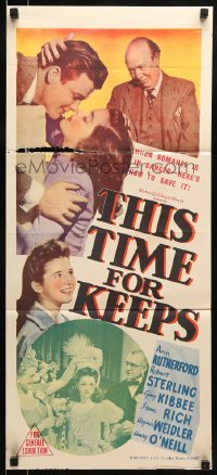 5c943 THIS TIME FOR KEEPS Aust daybill 1942 Ann Rutherford loves Robert Sterling, but might leave him!