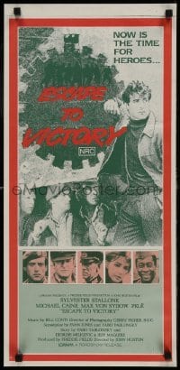 5c972 VICTORY Aust daybill 1981 Escape to Victory, soccer players Stallone, Caine & Pele!