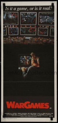 5c979 WARGAMES Aust daybill 1983 teen Matthew Broderick plays video games to start World War III!