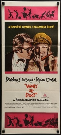 5c983 WHAT'S UP DOC Aust daybill 1972 Barbra Streisand, Ryan O'Neal, directed by Peter Bogdanovich!