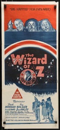 5c988 WIZARD OF OZ Aust daybill R1970s Victor Fleming, Judy Garland all-time classic!