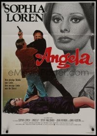 5c194 ANGELA German 1978 huge close up art of sexy Sophia Loren, her only sin was love!
