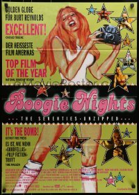 5c202 BOOGIE NIGHTS German 1998 P.T. Anderson, Burt Reynolds, artwork of sexy Heather Graham!