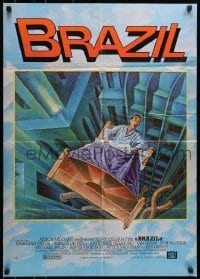 5c204 BRAZIL German 1985 Terry Gilliam, cool sci-fi fantasy art by Lagarrigue!
