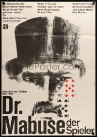 5c220 DR. MABUSE: THE GAMBLER German R1962 Fritz Lang's Dr. Mabuse, der Spieler, cool Blase art!