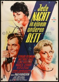 5c243 JEDE NACHT IN EINEM ANDEREN BETT German 1957 directed by Paul Verhoeven, cool art of cast!