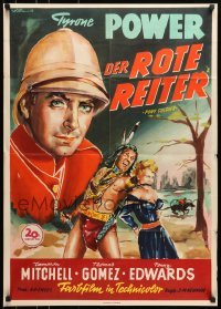 5c270 PONY SOLDIER German 1953 Williams art of Royal Canadian Mountie Tyrone Power!