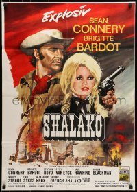 5c286 SHALAKO overprinted German 1968 best cowboy western art of Sean Connery & Brigitte Bardot!
