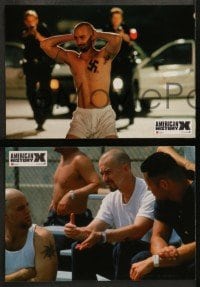 5c454 AMERICAN HISTORY X 8 French LCs 1998 Edward Norton & Edward Furlong as skinhead neo-Nazis!