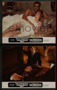5c445 DIAMONDS ARE FOREVER 9 French LCs 1971 Sean Connery as James Bond 007, Jill St. John!