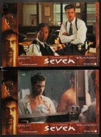 5c427 SEVEN 12 French LCs 1995 David Fincher, Morgan Freeman, Brad Pitt!