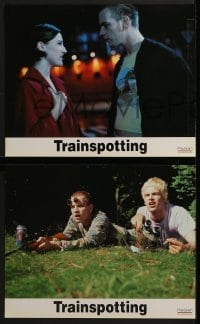 5c487 TRAINSPOTTING 8 French LCs 1996 heroin drug addict Ewan McGregor, directed by Danny Boyle!