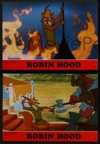 5c337 ROBIN HOOD 12 German LCs R1982 Walt Disney's cartoon version, the way it REALLY happened!