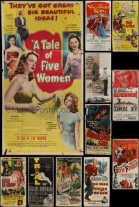 5d049 LOT OF 12 FOLDED THREE-SHEETS 1950s-1960s great images from a variety of different movies!